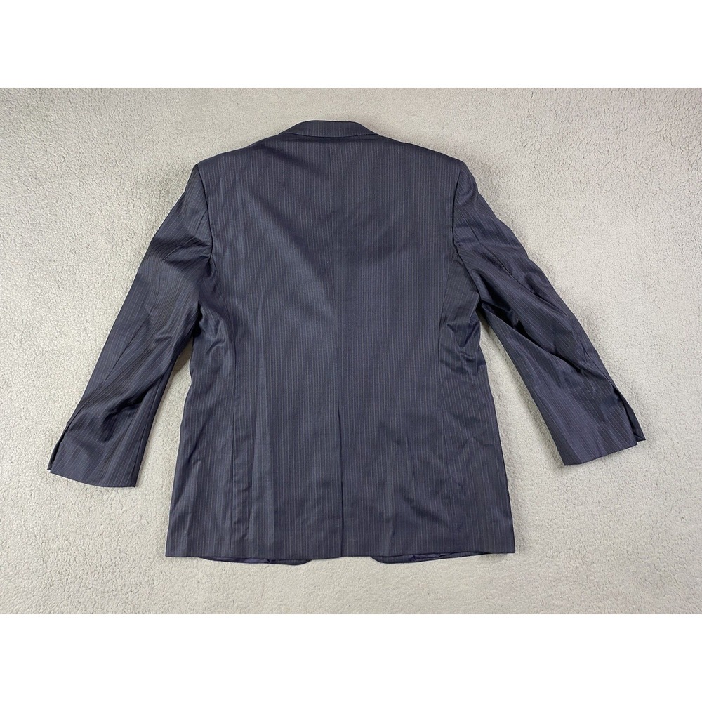 Brooks Brothers Jacket 46 L Navy SaxXon Wool Striped Madison 1818 Sport Coat - Picture 10 of 16